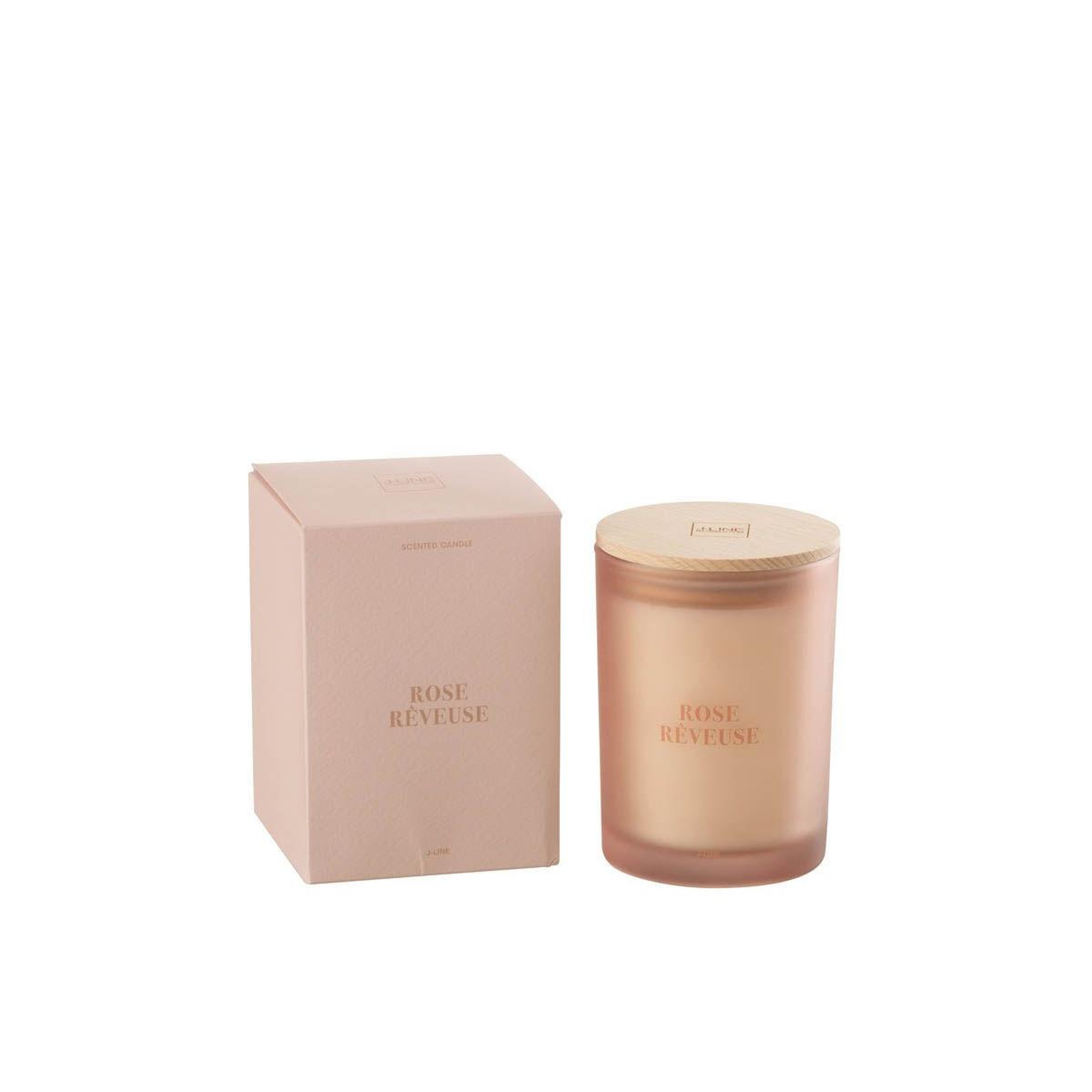 Voir la diapositive 2 : J-LINE Bougie Parfumée  Accords Essentiels  12cm Rose Rêveuse