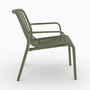 Voir la diapositive 6 : Rendez vous déco Lot de 2 fauteuils de jardin en plastique vert kaki avec accoudoirs-Ivy
