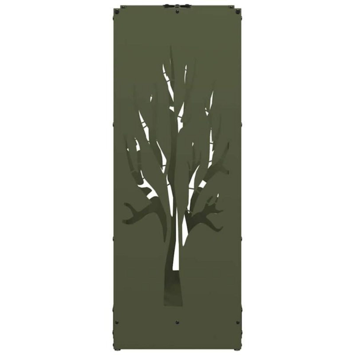 VIDAXL Portant de bois chauffage vert olive 40x30x80 cm