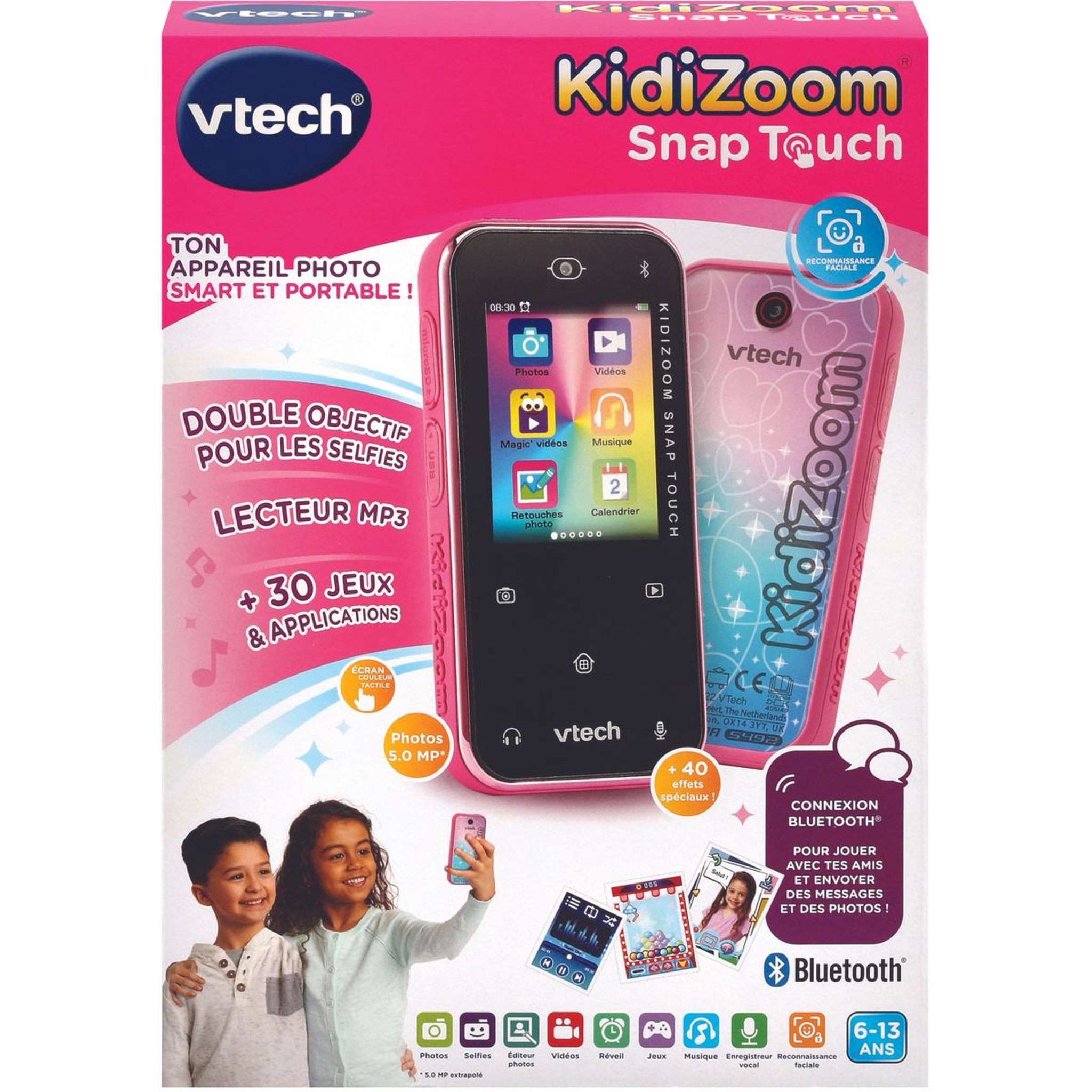 Voir la diapositive 5 : VTECH Appareil photo enfant Kidizoom Snap Touch rose
