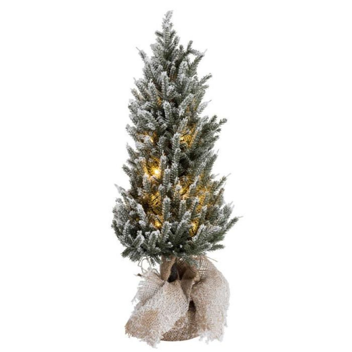 Paris Prix Sapin de Noël à LED  Pot Jute  58cm Vert