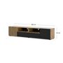 Voir la diapositive 5 : BEST MOBILIER Ozzy - meuble tv - effet bois et noir - 200 cm