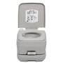 VIDAXL Toilette portable de camping Gris 10+10 L