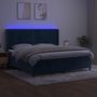 Voir la diapositive 3 : VIDAXL Sommier a lattes de lit matelas et LED Bleu fonce 200x200 cm
