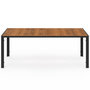 Voir la diapositive 3 : ID MARKET Salon de jardin MADEIRA table 190 cm et 8 chaises cordage et textilène noir et rotin clair