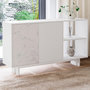 Voir la diapositive 4 : Habitat et Jardin Buffet en bois  Ravello  - 140 x 35 x 80 cm - Blanc