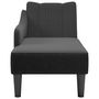 Voir la diapositive 4 : VIDAXL Fauteuil long avec accoudoir droit noir tissu