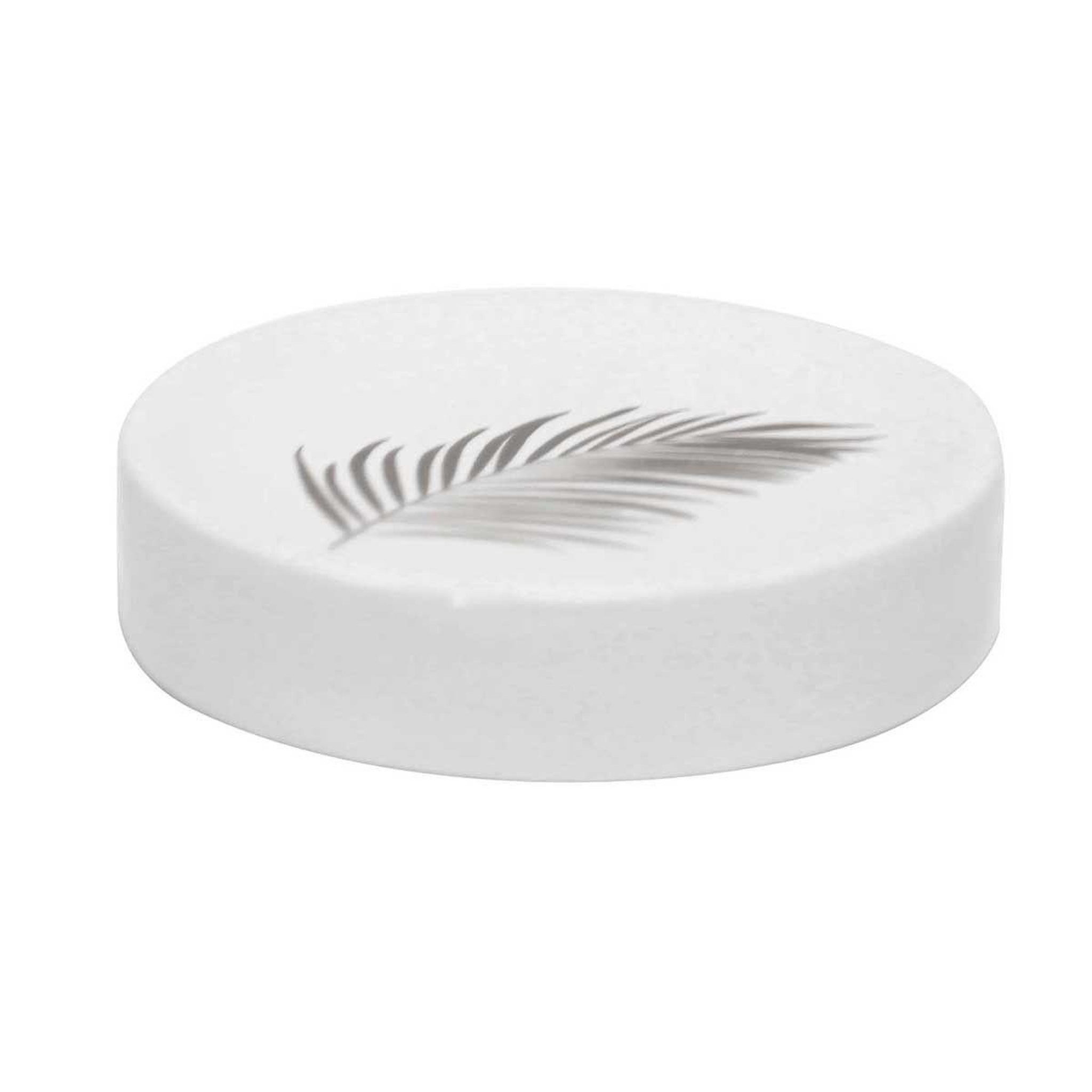 Douceur d'Intérieur Porte savon imprimé  orbella  11cm blanc & argent