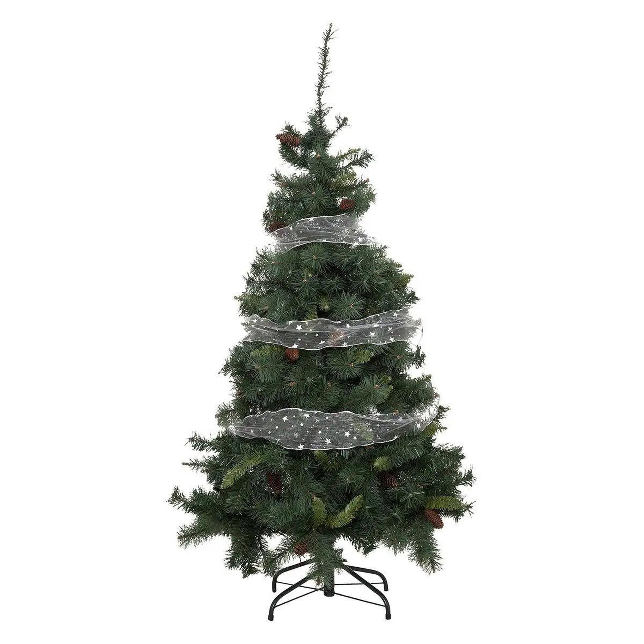 Voir la diapositive 2 : ATMOSPHERA Guirlande de noël ruban  douceur  12x500cm argent