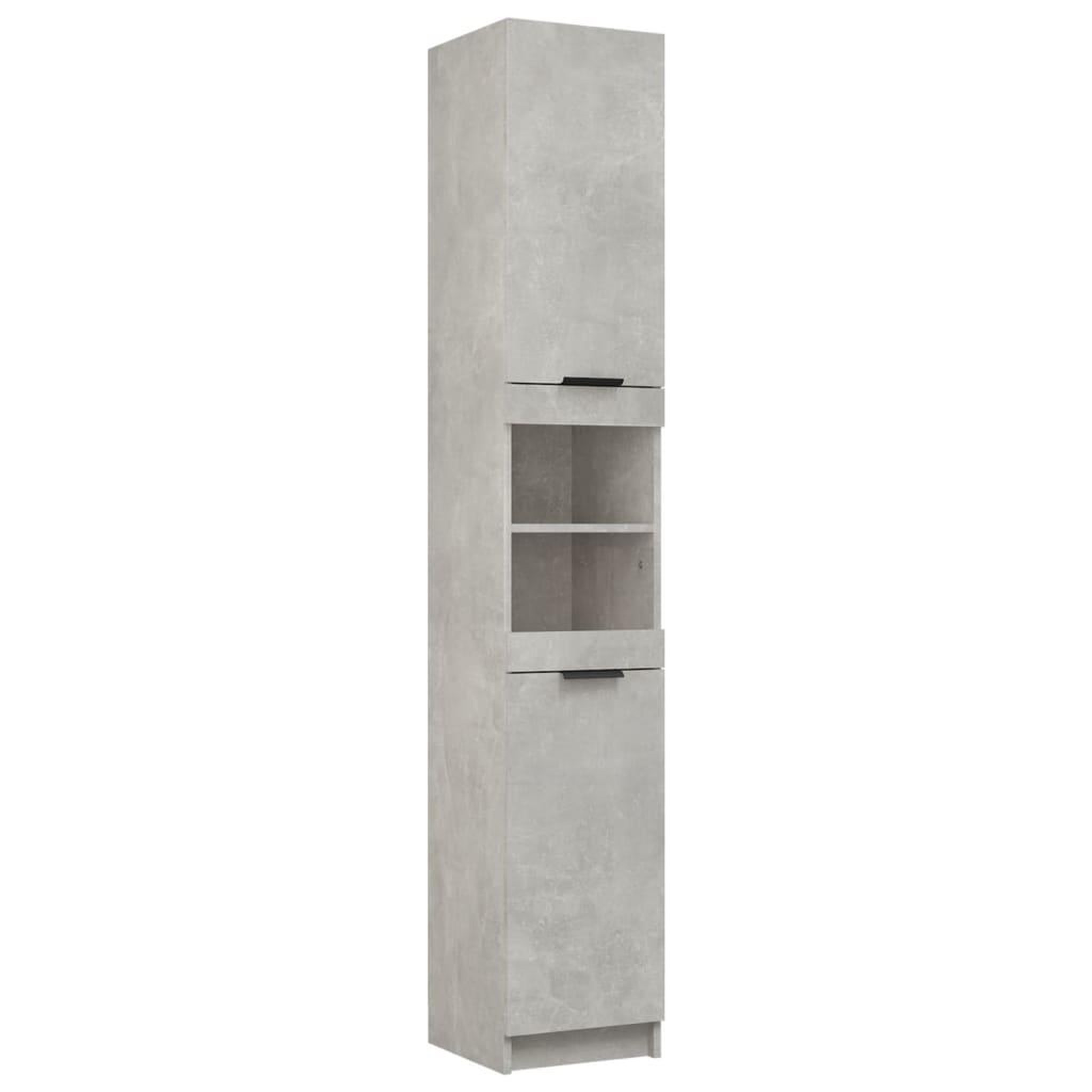 Voir la diapositive 2 : VIDAXL Armoire de salle de bain gris beton 32x34x188,5 cm