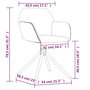 Voir la diapositive 6 : VIDAXL Chaises pivotantes a manger lot de 2 Creme Velours