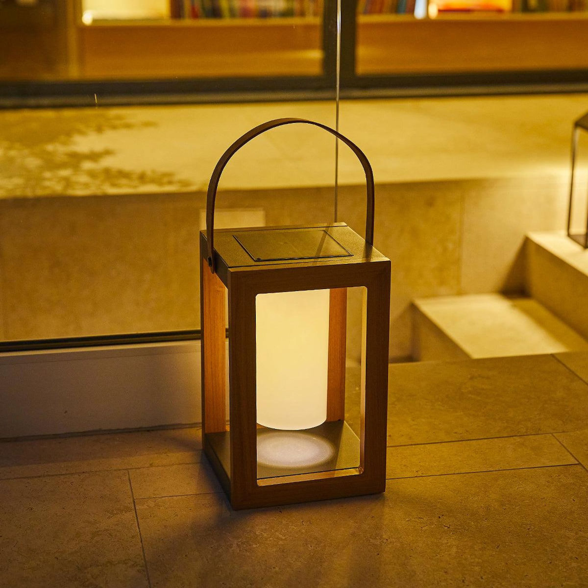 Lumisky Lanterne solaire SERAPHINA Bois Aluminium H32cm