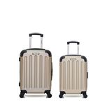 BLUESTAR BLUESTAR - LOT DE 2 - Valises cabine et cabine XXS MADRID. Coloris disponibles : Noir, Bleu, Rose, Beige, Gris