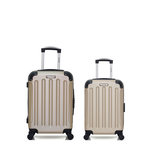 BLUESTAR BLUESTAR - LOT DE 2 - Valises cabine et cabine XXS MADRID. Coloris disponibles : Rose, Noir, Gris, Beige
