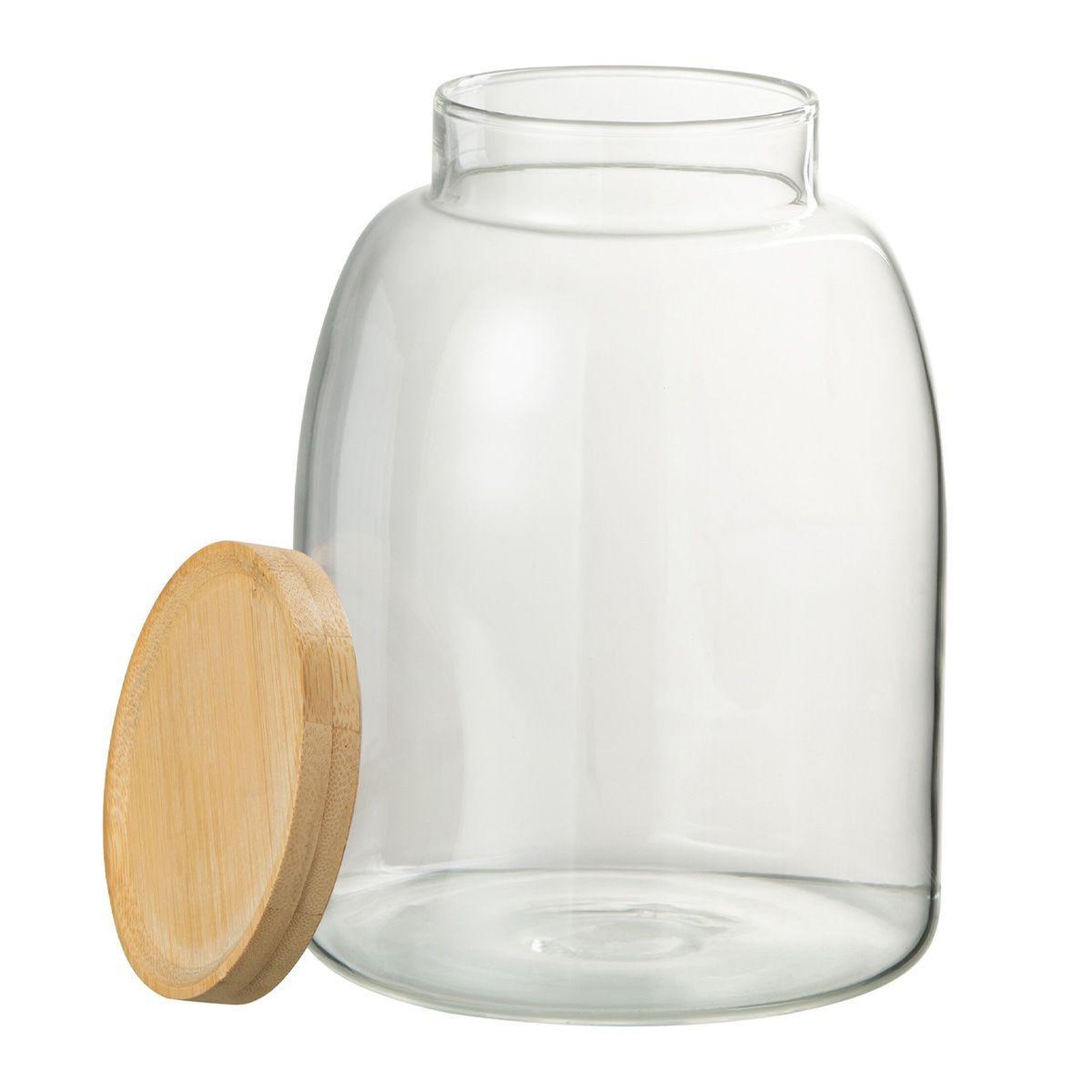 Voir la diapositive 2 : J-LINE Bocal de conservation en verre  tom  2,1l transparent