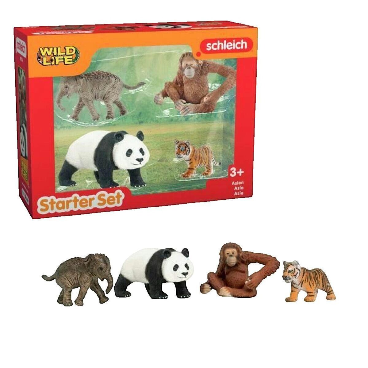 Schleich Set de démarrage d'animaux d'Asie Schleich coloré