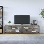 Voir la diapositive 3 : VIDAXL Meuble TV chene sonoma 200x30x50 cm bois d'ingenierie et metal