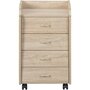 Voir la diapositive 2 : Caisson rangement pour bureau 4 tiroirs L40cm JOVI