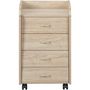 Voir la diapositive 2 : Caisson rangement pour bureau 4 tiroirs L40cm JOVI