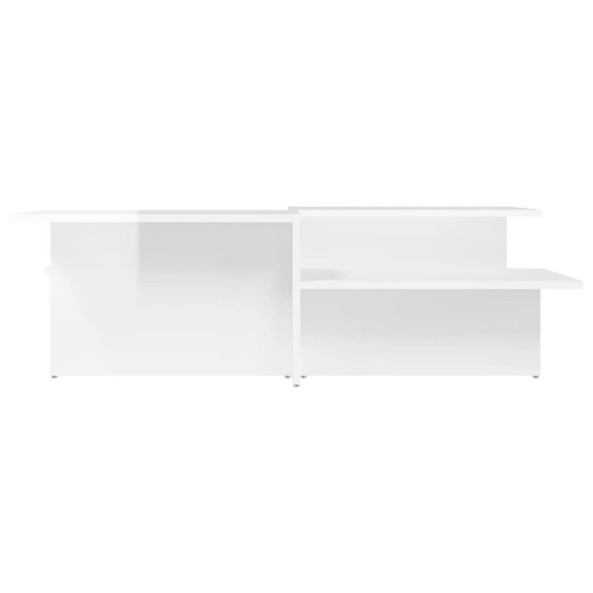 VIDAXL Tables basses 2 pcs blanc brillant bois d'ingenierie