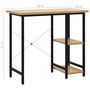 Voir la diapositive 6 : VIDAXL Bureau d'ordinateur Noir et chene clair 80x40x72cm MDF et metal