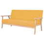 Voir la diapositive 1 : VIDAXL Canape a 3 places Tissu Jaune
