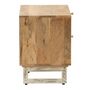 Voir la diapositive 3 : Paris Prix Table de Chevet en Bois  Weaving  55cm Naturel