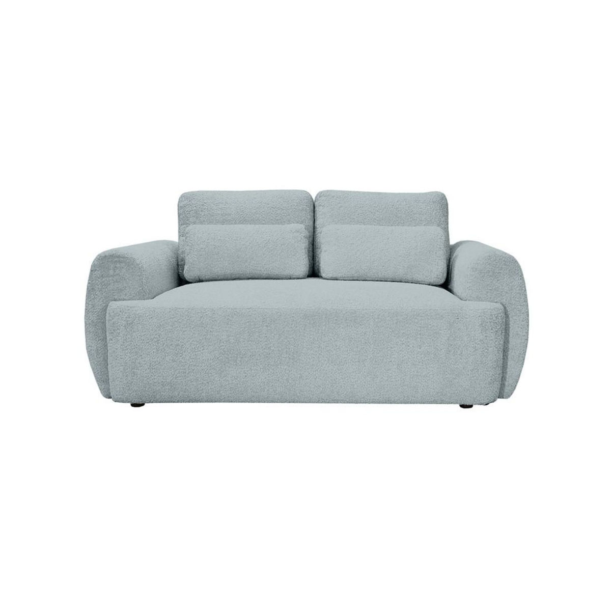 BEST MOBILIER Mahina - canapé droit 2 places - en tissu bouclette