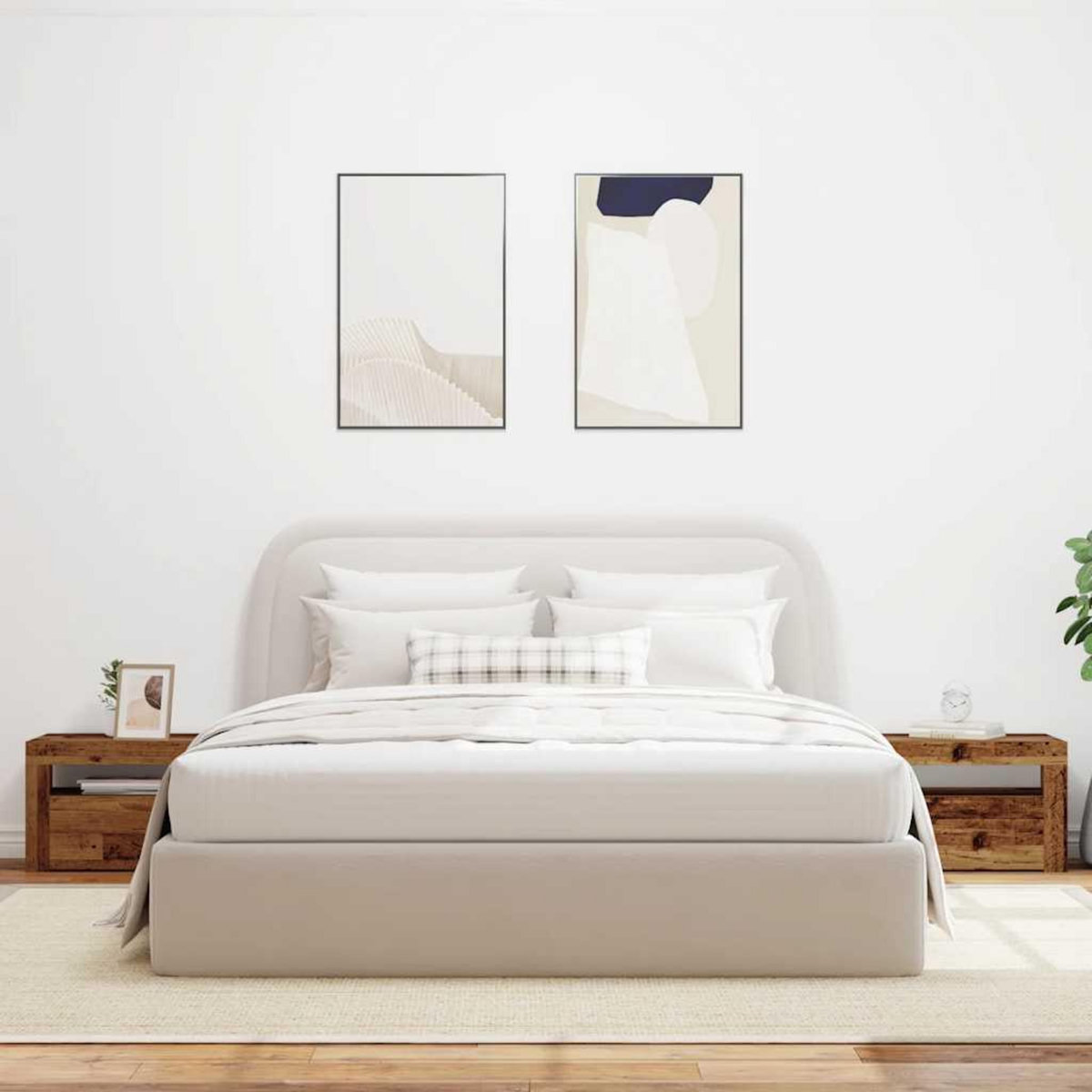 VIDAXL Tables de chevet 2 pcs avec LED vieux bois 60x35x40 cm