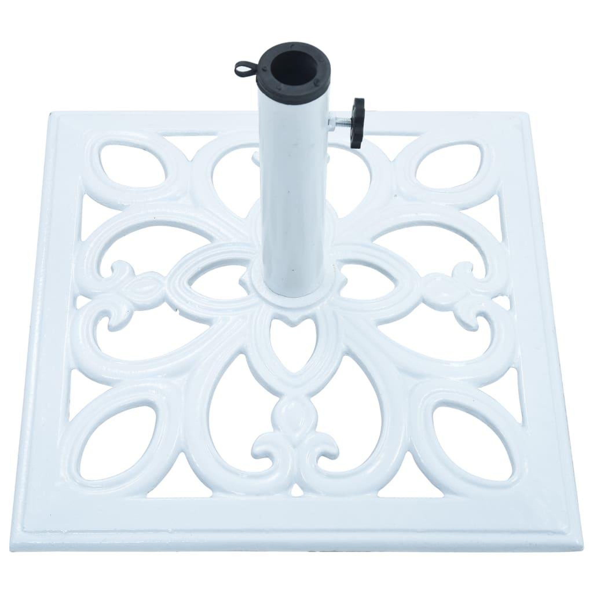 Voir la diapositive 4 : VIDAXL Socle de parasol Blanc 12 kg 49 cm Fonte