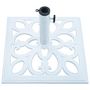 Voir la diapositive 4 : VIDAXL Socle de parasol Blanc 12 kg 49 cm Fonte