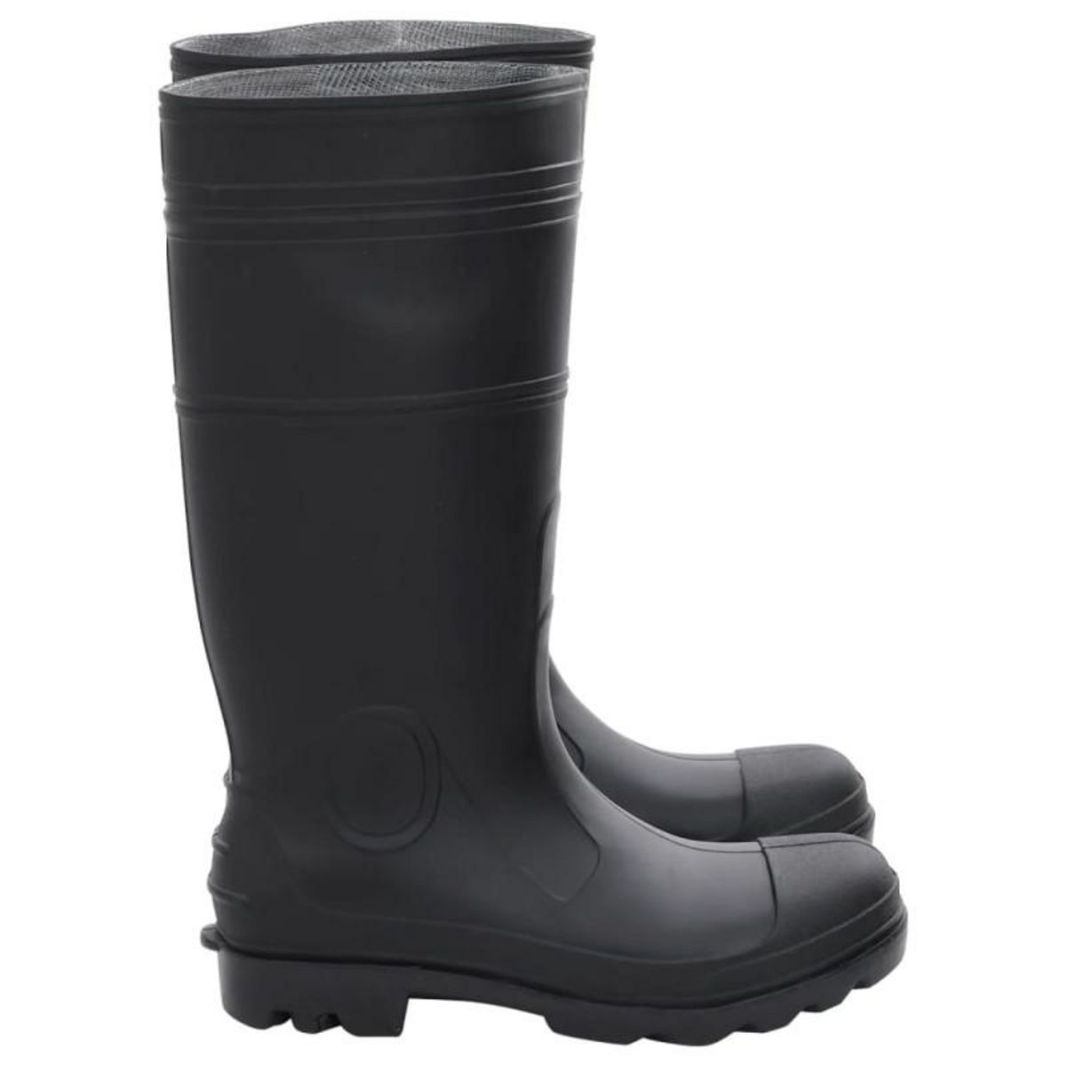 VIDAXL Bottes de pluie noir taille 43 PVC