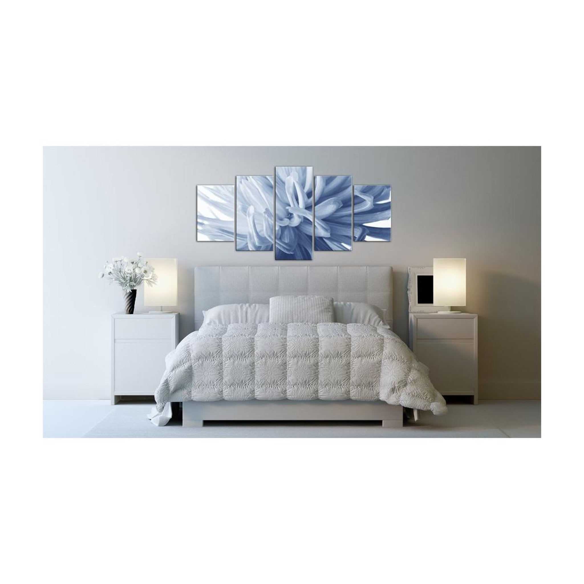 Voir la diapositive 2 : Paris Prix Tableau Imprimé  Dahlia Bleu