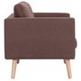 Voir la diapositive 5 : VIDAXL Canape a 3 places tissu marron