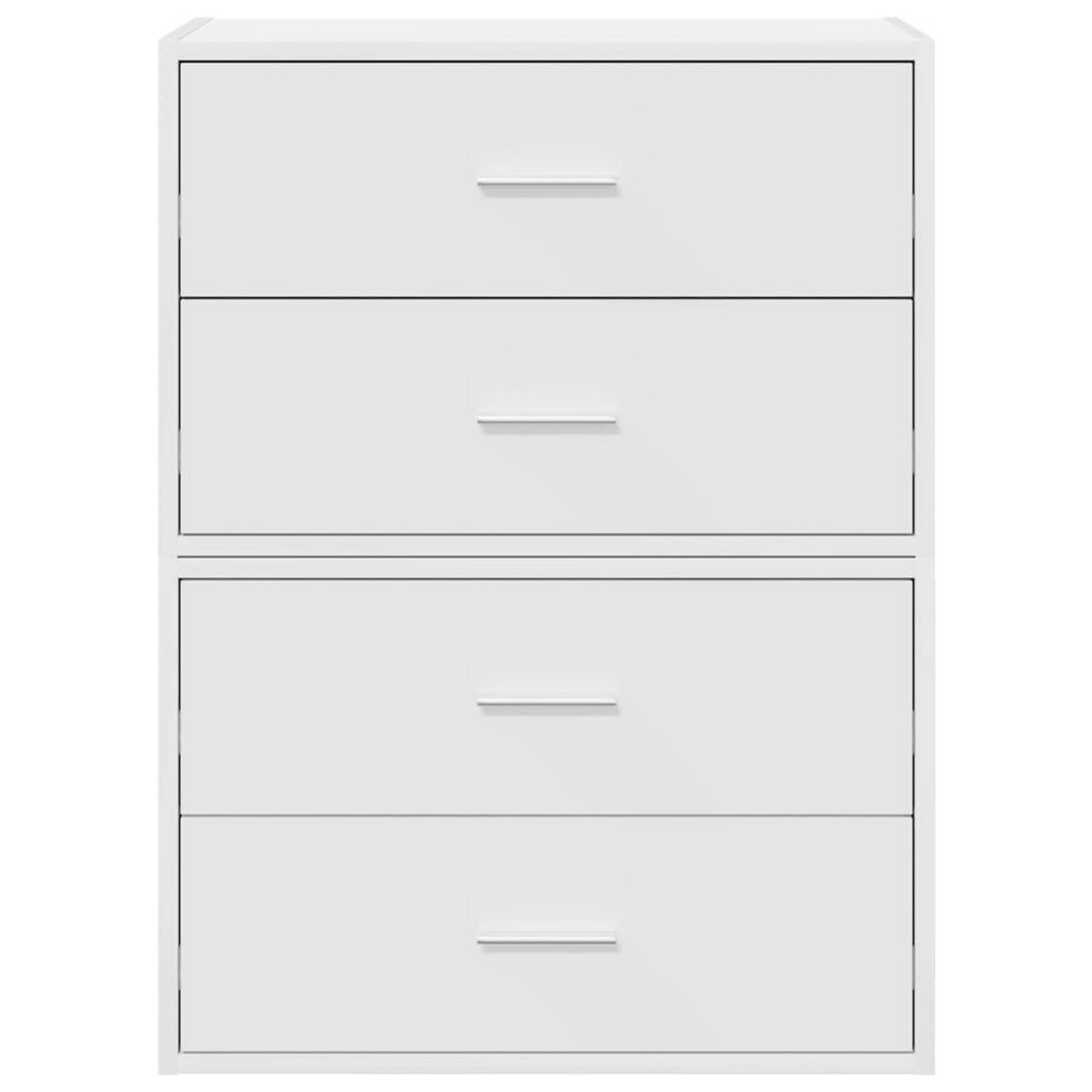 VIDAXL Armoires avec 2 tiroirs 2pcs blanc 60x31x40cm bois d'ingenierie