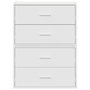 Voir la diapositive 4 : VIDAXL Armoires avec 2 tiroirs 2pcs blanc 60x31x40cm bois d'ingenierie