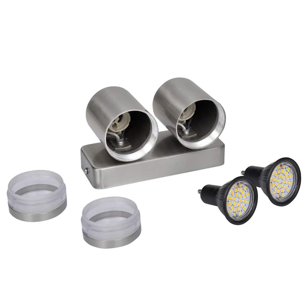 VIDAXL Applique LED acier inoxydable avec tete conique