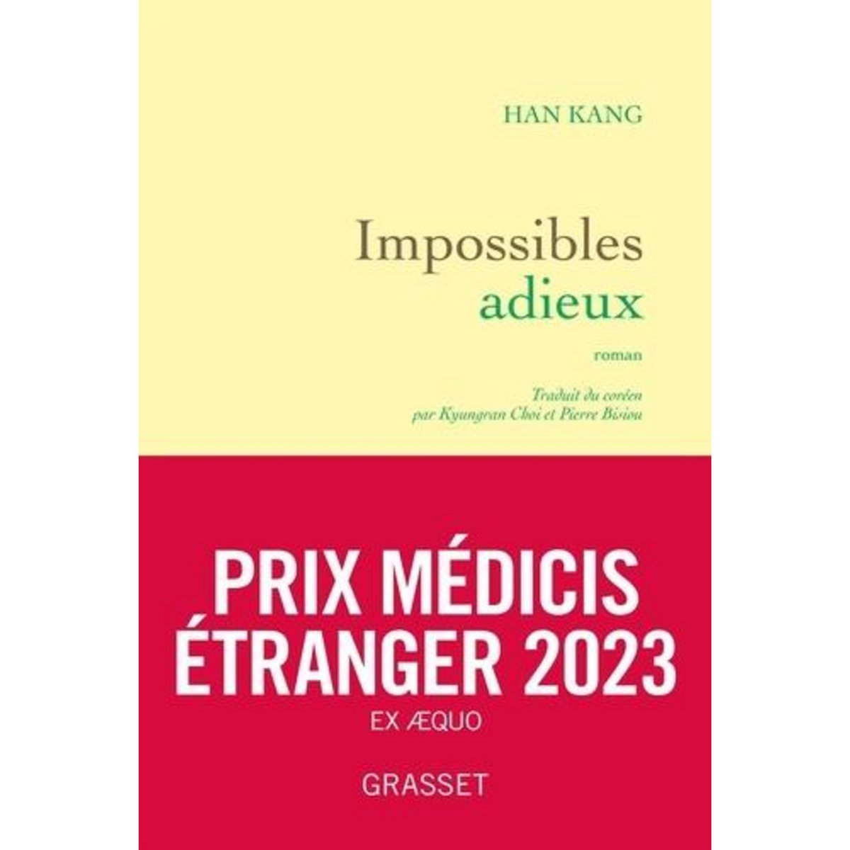 IMPOSSIBLES ADIEUX, Han Kang