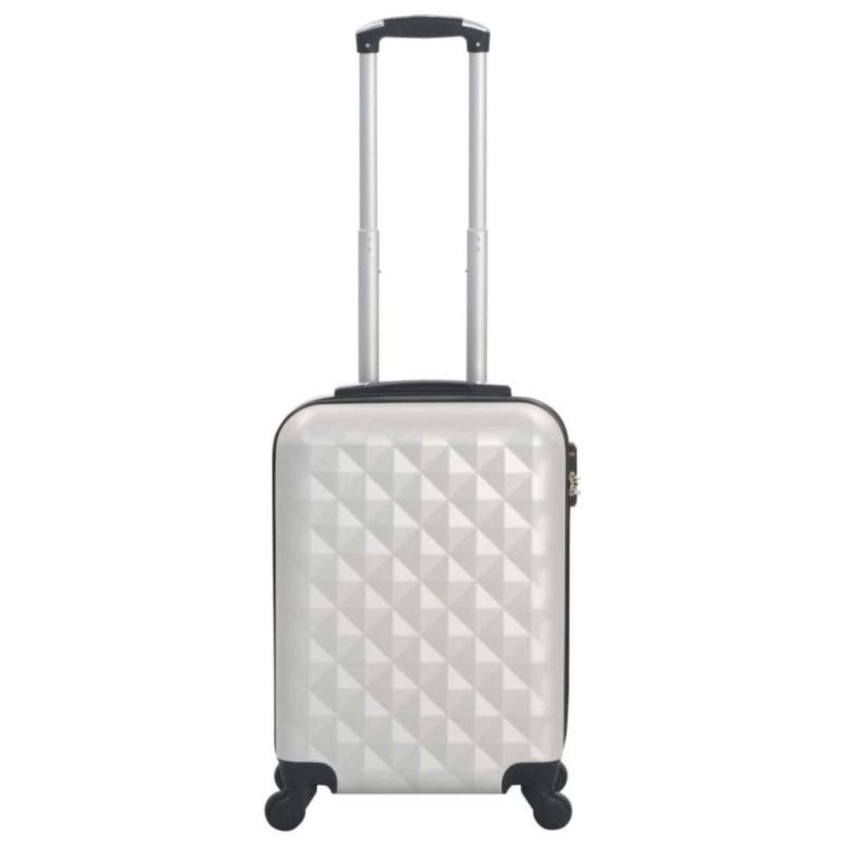VIDAXL Valise rigide Argenté brillant ABS