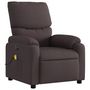 Voir la diapositive 4 : VIDAXL Fauteuil de massage inclinable electrique Marron fonce Tissu