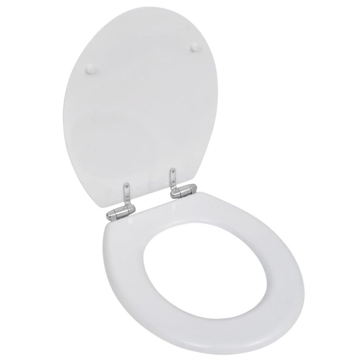 VIDAXL Siege de toilette et couvercle a fermeture douce 2pcs MDF Blanc