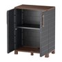 Voir la diapositive 2 : ART PLAST Armoire de rangement Extérieur/Intérieur 2 portes 2 Etagères Anthracite - Meuble de rangement de Garage 68 x 37 x 90 cm