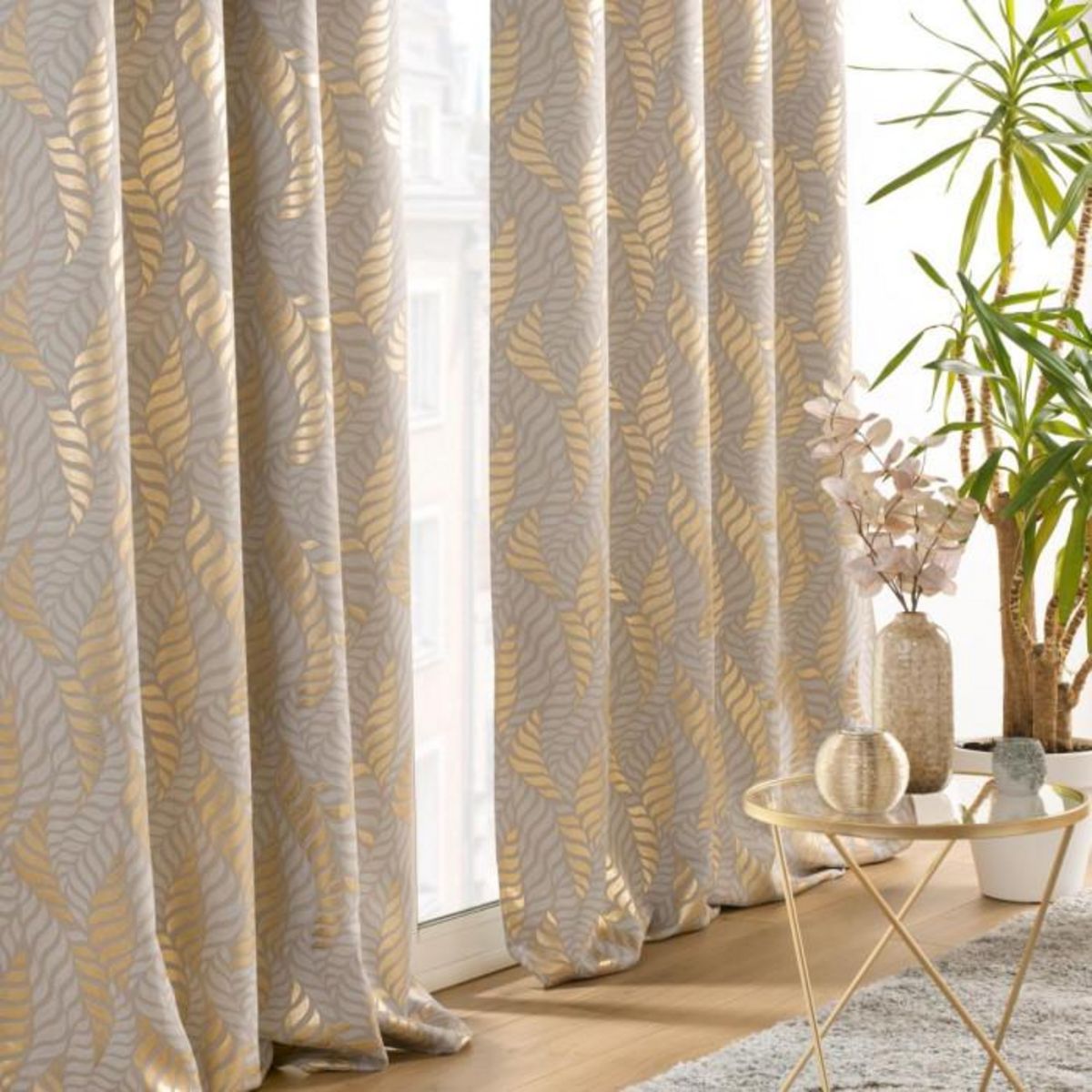 Paris Prix Rideau Occultant à Œillets  Lyra  140x260cm Taupe