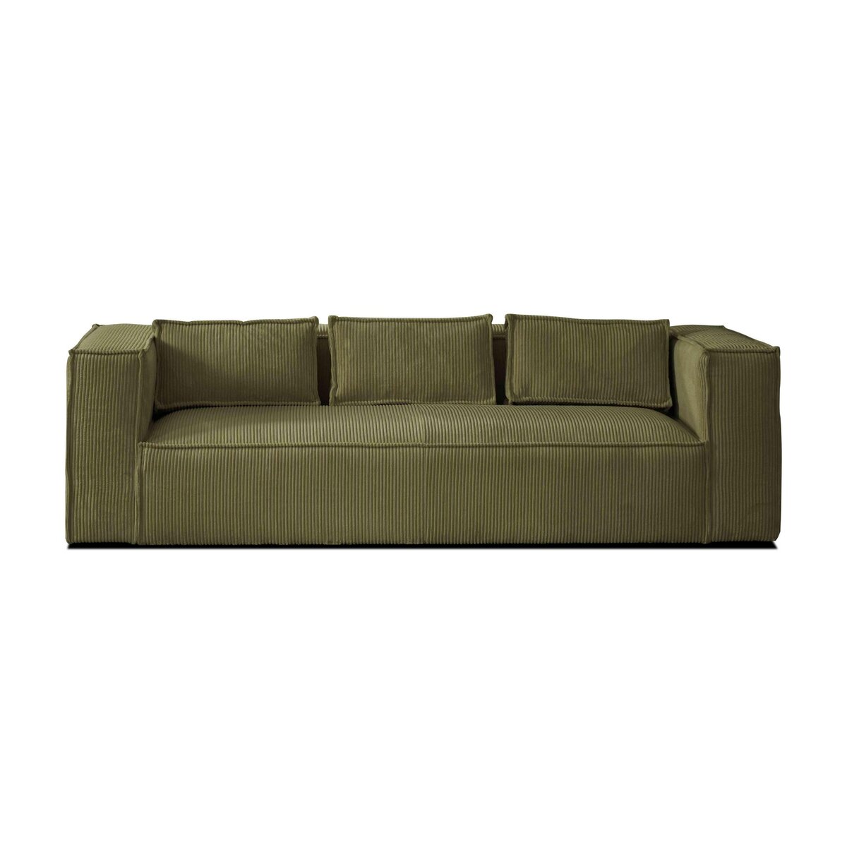LISA DESIGN Stella - canapé fixe 3 places - en velours côtelé - style contemporain