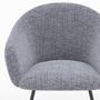 Voir la diapositive 6 : Rendez vous déco Fauteuil en tissu blanc chiné et pieds en métal noir - Socky
