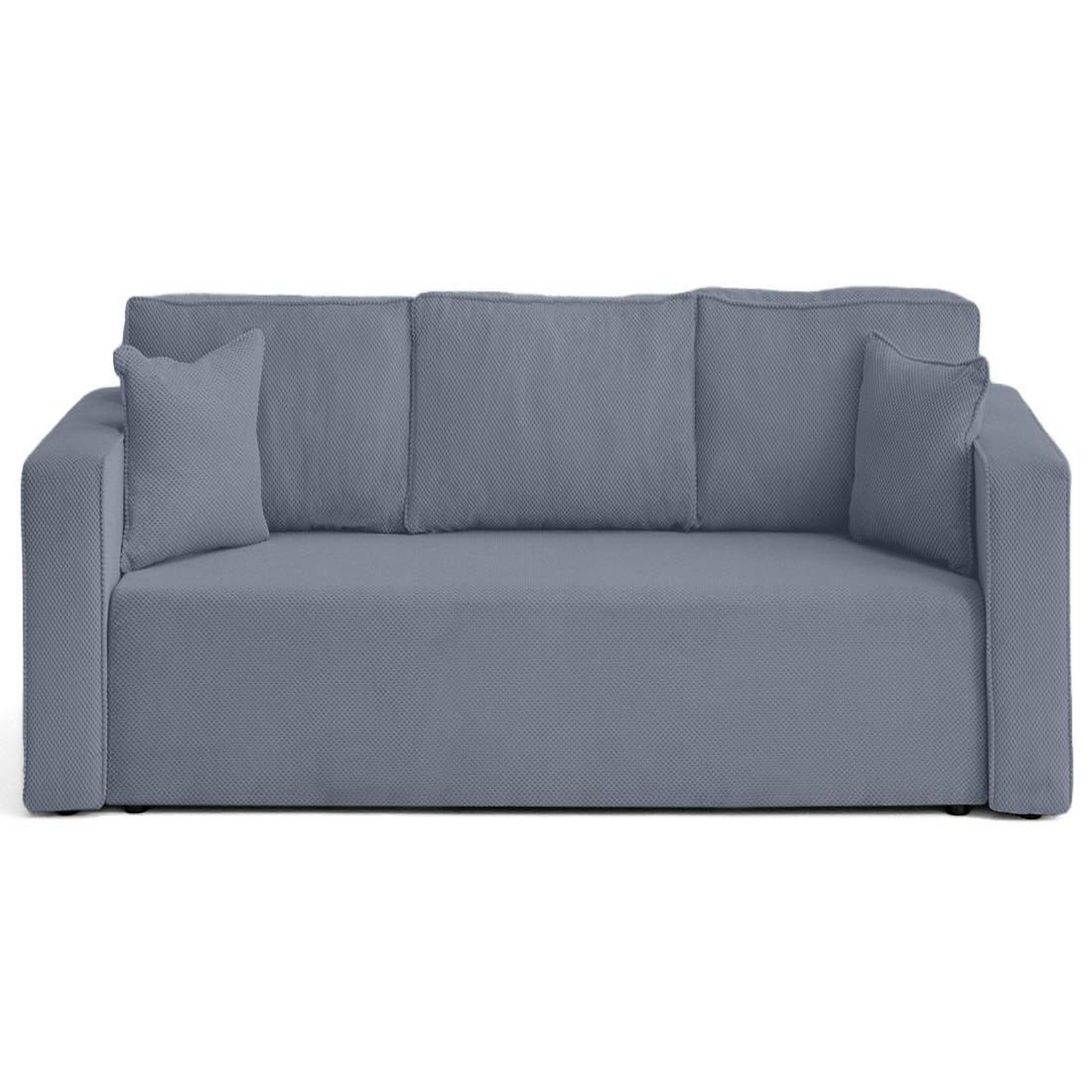 Voir la diapositive 1 : BEST MOBILIER Topaze - canapé droit 3 places convertible avec coffre en velours texturé