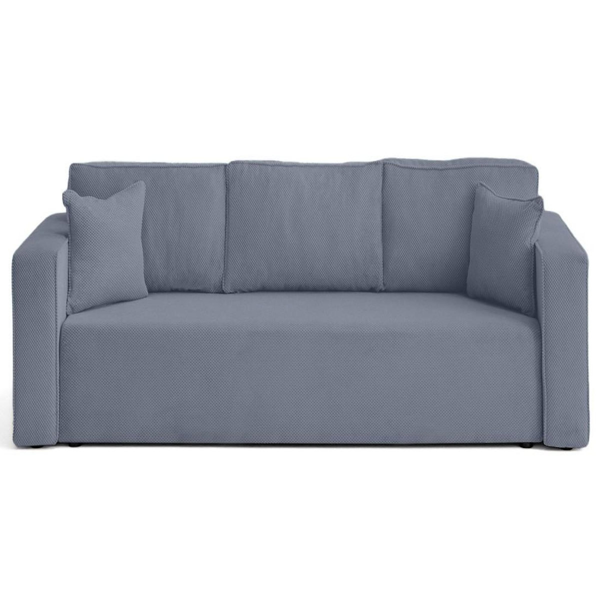 BEST MOBILIER Topaze - canapé droit 3 places convertible avec coffre en velours texturé