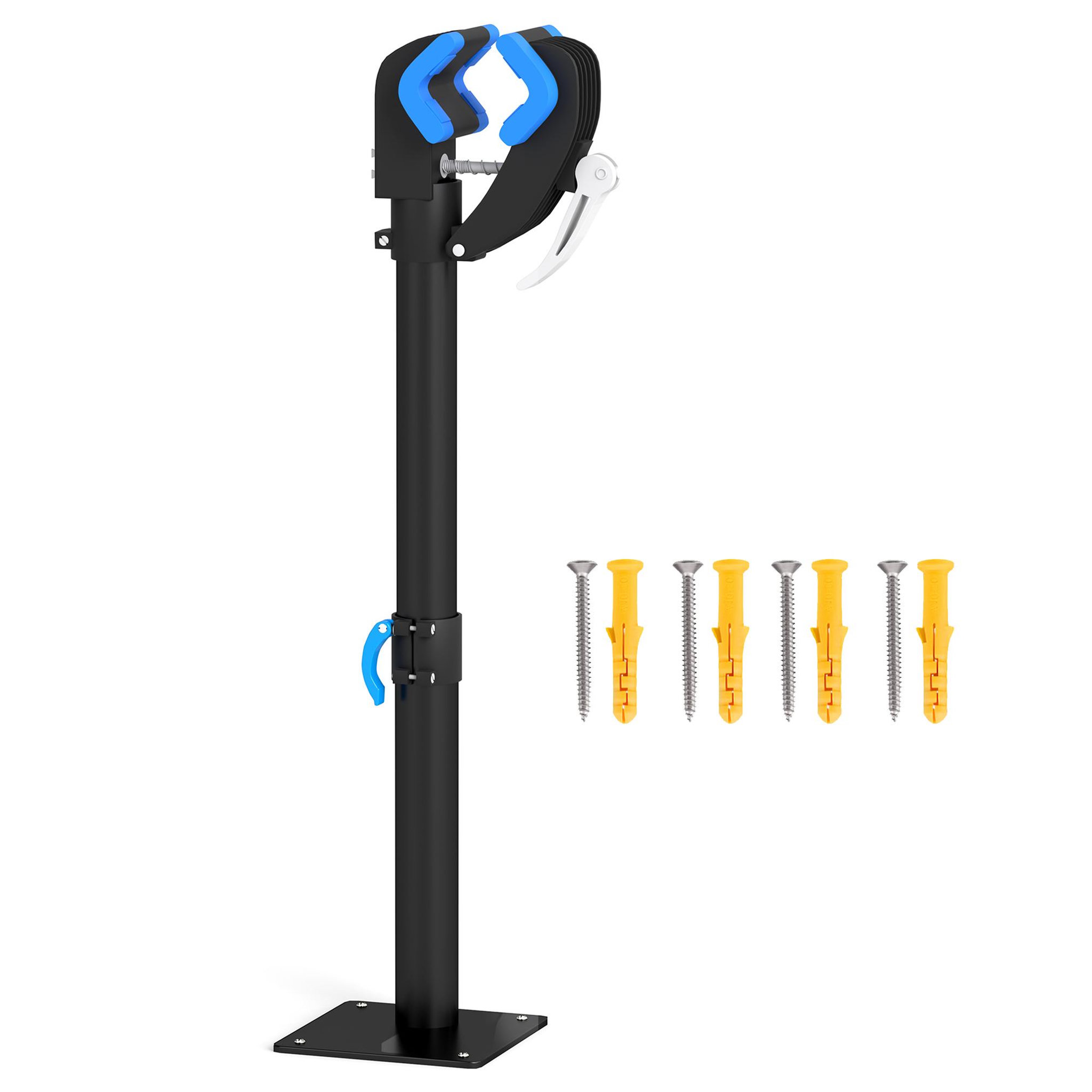 HOMCOM Support de réparation de vélo mural réglable en hauteur pince rotative 360°