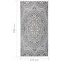 Voir la diapositive 6 : VIDAXL Tapis a tissage plat d'exterieur 100x200 cm Motif bleu