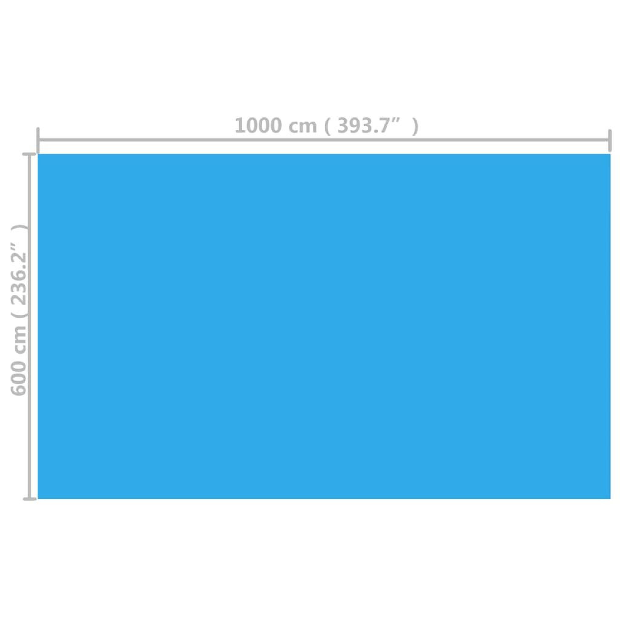 Voir la diapositive 4 : VIDAXL Couverture de piscine rectangulaire 1000x600 cm PE Bleu